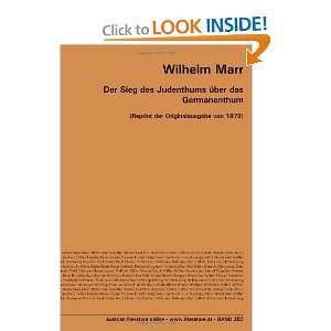   von 1879] (German Edition) (9783226006704) Wilhelm Marr Books