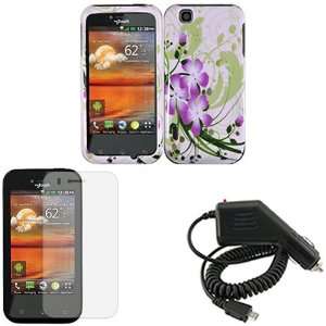 iFase Brand LG Maxx/myTouch E739 Combo Green Lily Protective Case 