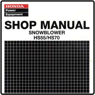 Honda HS55 HS70 55 70 Snow Blow Service Repair Manual 6173600  