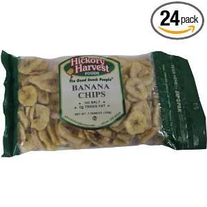 Hickory Harvest Banana Chips, 7 Ounce Bags (Pack of 24)  