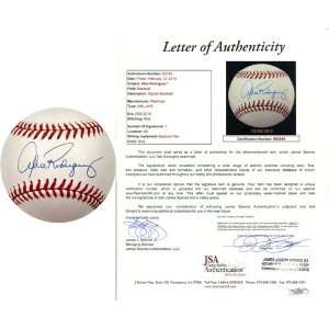  Alex Rodriguez Autographed/Hand Signed Baseball (James Spence 