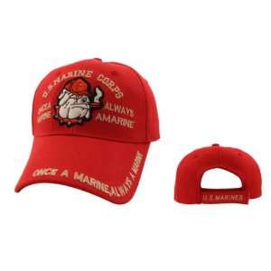  U.S. Marine Corps Cap, Red Hat, Once a Marine Always a 