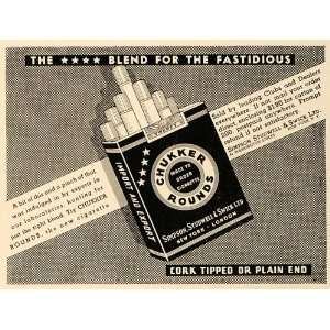  1937 Ad Chukker Rounds Cigarette Simpson Studwell Swick 