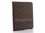 For iPad 2 2nd Grid Stylish 360° Rotating Smart Cover Leather Case 