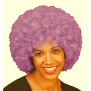   Bushy Curly Lavendar Afro Deluxe Purple Fro Clown Wig: Office Products