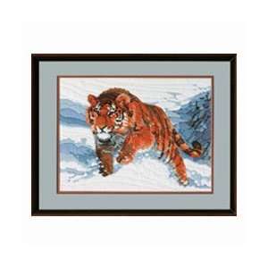  Janlynn Snow Tiger Longstitch Kit 19X15: Arts, Crafts 