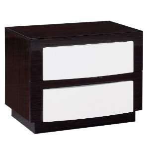   Furniture Sila White/ Wenge Nightstand SILA NS Furniture & Decor