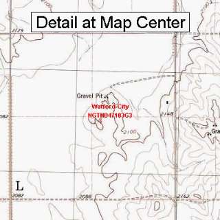 USGS Topographic Quadrangle Map   Watford City, North Dakota (Folded 