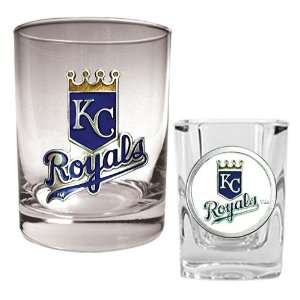 Kansas City Royals MLB Rocks Glass & Square Shot Glass Set   Primary 