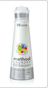  Method Laundry Detergent Free + Clear  50 Loads, 20 Ounce 