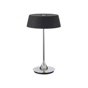 By Alico Lighting Skeet Collection Chrome Finish Table Lamp With Black 
