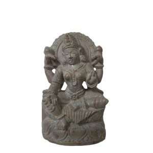  Hindu Goddess Lakshmi on Lotus Hinduism Display Statue 