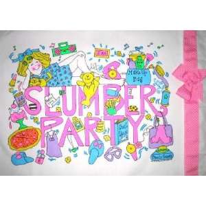   Kids SLUMBER PARTY Birthday Girls Pillowcase 