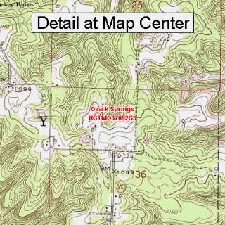 USGS Topographic Quadrangle Map   Ozark Springs, Missouri (Folded 