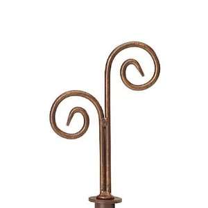  Cobblestone Boutique Double Curl Finial With Round Fitting 