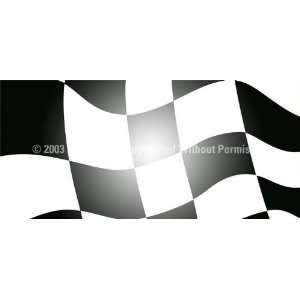   Window Graphic   30x65 Checkered Flag with Light Center: Patio, Lawn