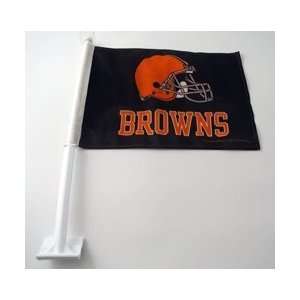    OFFICIAL LICENSE NFL CLEVELAND BROWNS CAR FLAG 