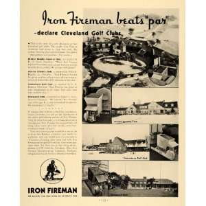  1935 Ad Iron Fireman Cleveland Golf Club Shaker Heights 