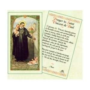 Vincent de Paul Laminated Prayer Card