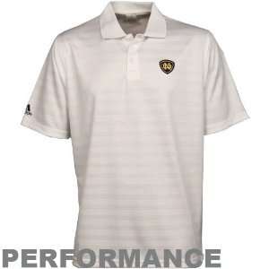   Notre Dame Fighting Irish White Performance Polo: Sports & Outdoors