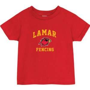 Lamar Cardinals Red Toddler/Kids Fencing Arch T Shirt:  