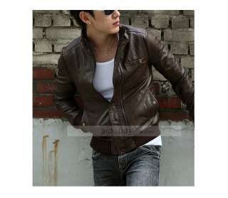 C41006 Man Qualit Silm Fit PU leather Jacket Coat  
