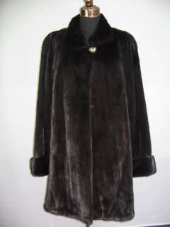 O46 New mahogany female mink fur stroller coat  