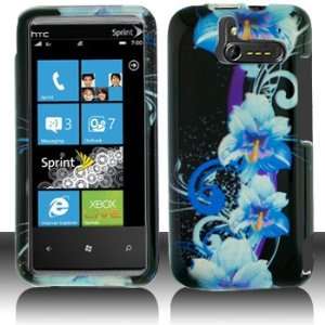  HTC 7575 Arrive Blue Flower Case Cover Protector with Pry 