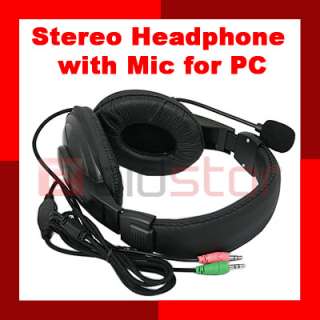 PC gaming stereo headset with mic Skype built in microphone headphones 