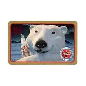 Cola Collectible Phone Card: Coca Cola 95 $25. Close up of Polar Bear 