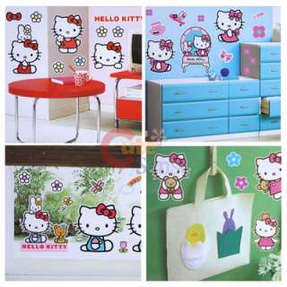 Sanrio Hello Kitty Wall Sticker Decals Cling Set of 4  