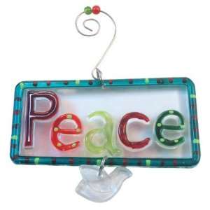  Glass Fusion Peace Ornament By Silvestri: Home & Kitchen