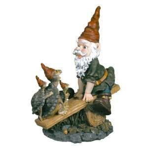  Teeter with the Turtles Garden Gnome Statue Patio, Lawn 