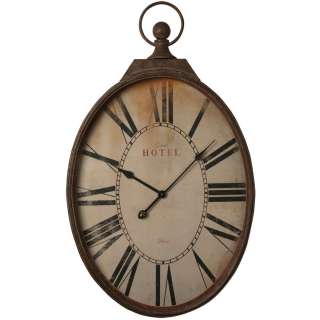   Industrial Oval Shaped Pocket Watch Style OVERSIZE HOTEL WALL CLOCK