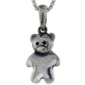  925 Sterling Silver Bear Pendant (w/ 18 Silver Chain), 15 