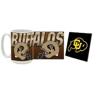  Colorado Buffaloes Football Mug and Coaster Combo