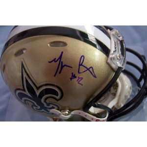  Marques Colston autographed New Orleans Saints mini helmet 