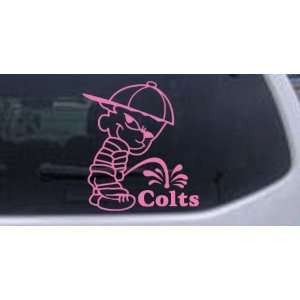  Pee On Colts Car Window Wall Laptop Decal Sticker    Pink 