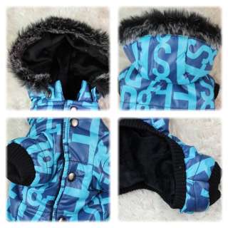   New Letter Cute Handsome Warm Winter Coat Clothes For Small Dog  