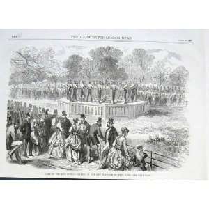  Band Of Life Guards In Hyde Park Antique Print 1869