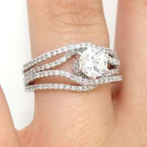 Rare 1.51ct Round Cut Diamond Engagement Wedding Ring 14k White Gold G 