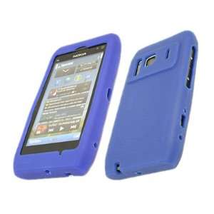   BLUE Soft SILICONE Case Cover Pouch Skin for Nokia N8: Electronics
