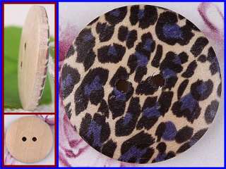 50 Leopard Painting Button Sewing Scrapbooking J0700 3  