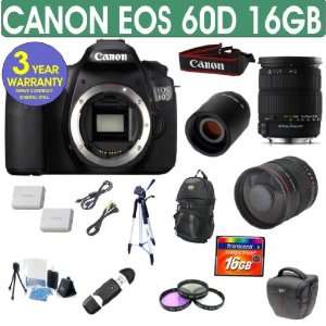  Canon EOS 60D + Sigma 18 200mm OS Lens + 800mm Mirror Lens 