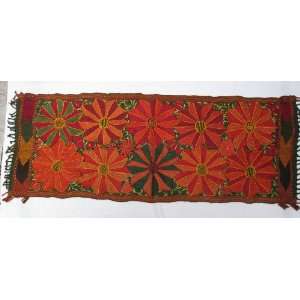   Handmade Embroidered Tapestry Made in Otavalo Ecuador, 16in x 47in