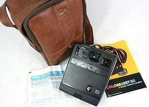 VINTAGE Working 1979 KODAK COLORBURST 50   INSTANT Camera with CASE 
