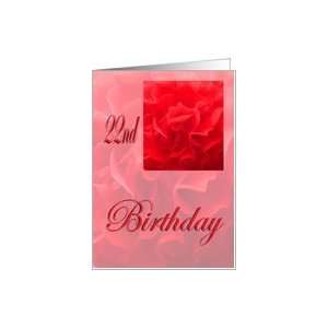  Happy 22nd Birthday Dianthus Red Flower Card: Toys & Games