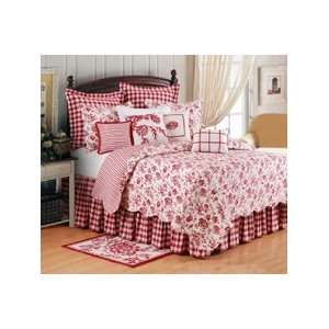  Devon Cranberry King Quilt Bedding