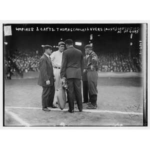   Ira Thomas, Philadelphia AL and Johnny Evers, Boston AL baseball 1914