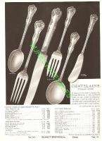 1940 Chatelaine Sterling Silver Flatware Catalog Ad  